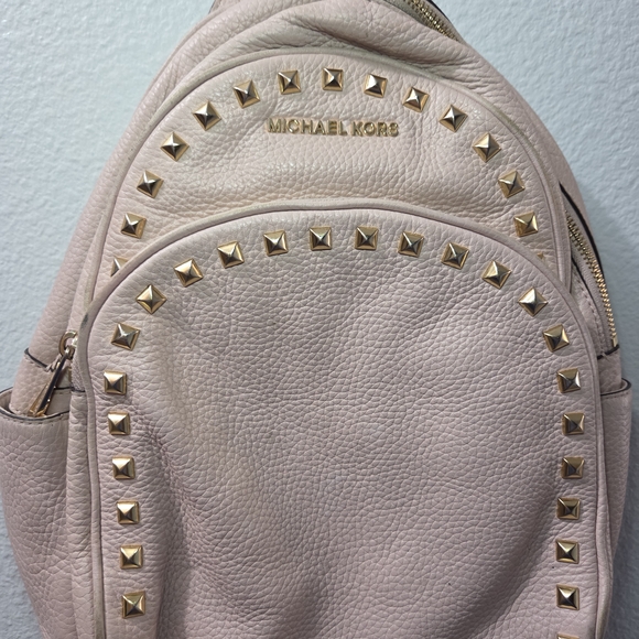 Michael Kors Pink Studded Women's Backpack - Picture 3 of 14
